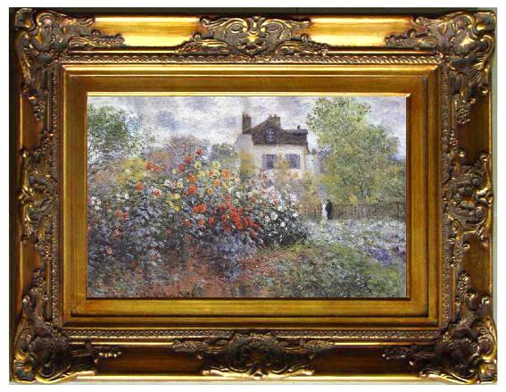 framed  Claude Monet The Artist-s Garden in Argenteuil, Ta056